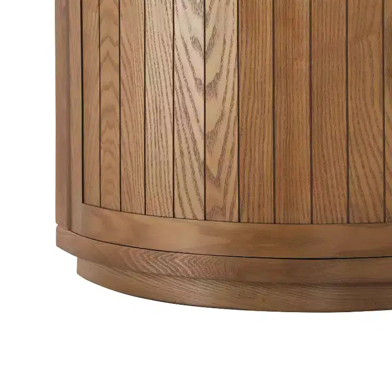 Buffet incurvé moderne Christopher Knight Home Ashby 57" avec 4 portes et poignées métalliques