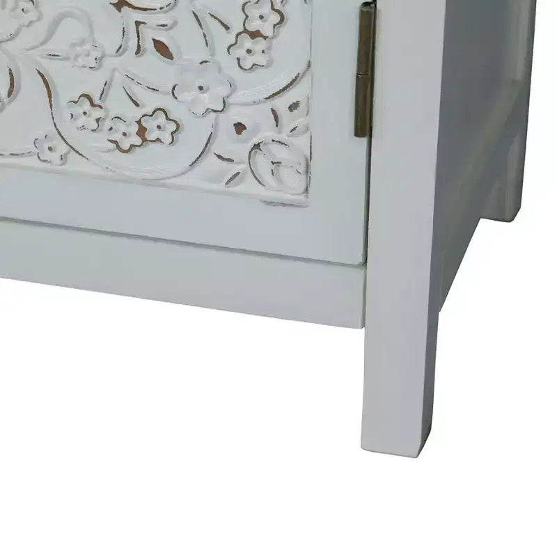 GDFStudio Hugo Credenza/Mobiletto Transizionale in Legno di Abete da 60.00'' con 4 Ante