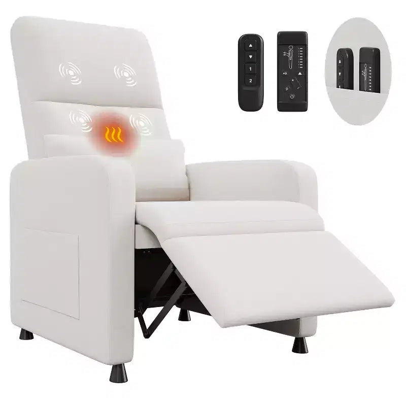 Fauteuil inclinable, Canapé inclinable Fauteuil inclinable réglable, Fauteuil paresseux, Dossier haut ergonomique rembourré, Siège rembourré, 2 poches latérales, pour salon