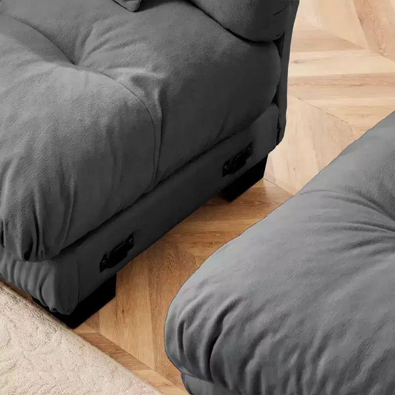 Homy Casa Cloud - Canapé d'angle en L avec méridienne et coussins moelleux, pour salon ou salle familiale