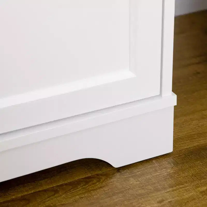 HOMCOM Buffet de cuisine moderne avec rangement polyvalent, 3 tiroirs, îlot de cuisine, meuble de salle à manger, meuble de salon, Blanc