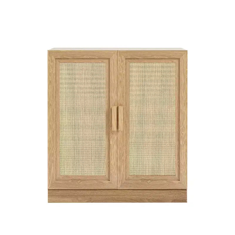 PexFix 36 Buffet modulaire avec rangement, buffet de ferme avec portes en rotin pour salon, cuisine, salle à manger, entrée, naturel