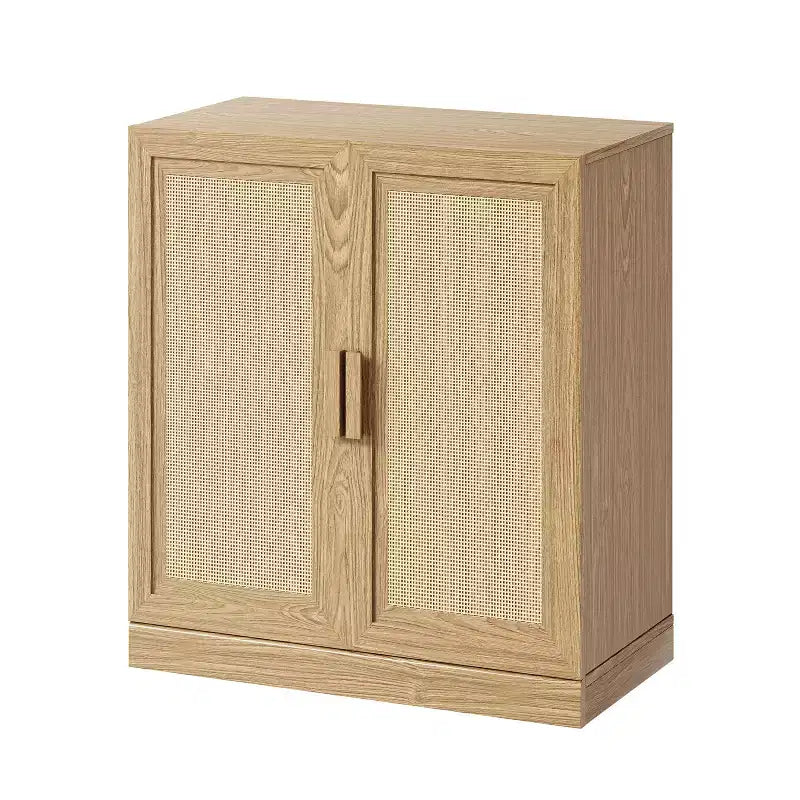 PexFix 36 Buffet modulaire avec rangement, buffet de ferme avec portes en rotin pour salon, cuisine, salle à manger, entrée, naturel