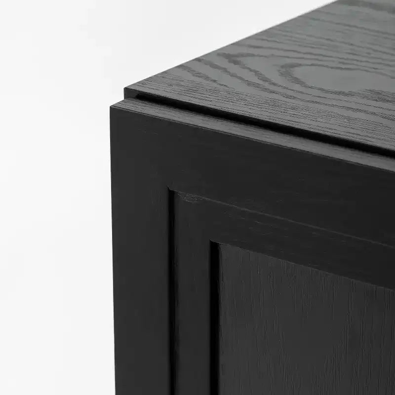 PexFix 31 Mobiletto di Accento in Legno Moderno, Credenza Buffet con 2 Ante e Scaffale Regolabile per Soggiorno, Sala da Pranzo, Ingresso, Nero