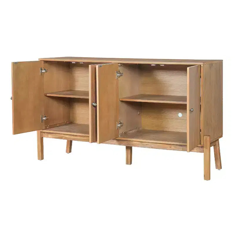 Christopher Knight Home Burns Madia Buffet Vintage con Armadietto a 4 Ante e Maniglie in Metallo