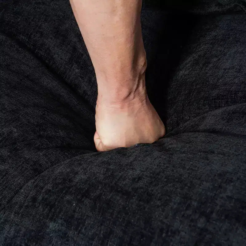 Divano sezionale a 3 posti in ciniglia  Divano letto modulare con seduta profonda, pouf e tasca laterale