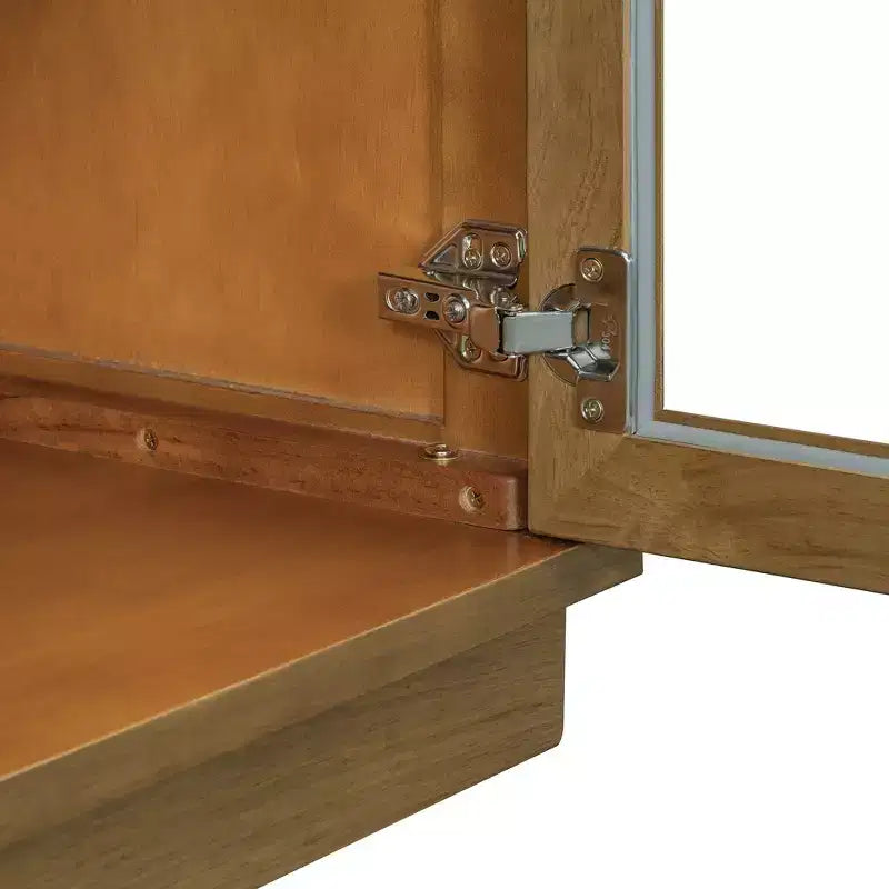 GDFStudio Henley, Credenza a 4 ante con ante in vetro ad arco e ripiani regolabili