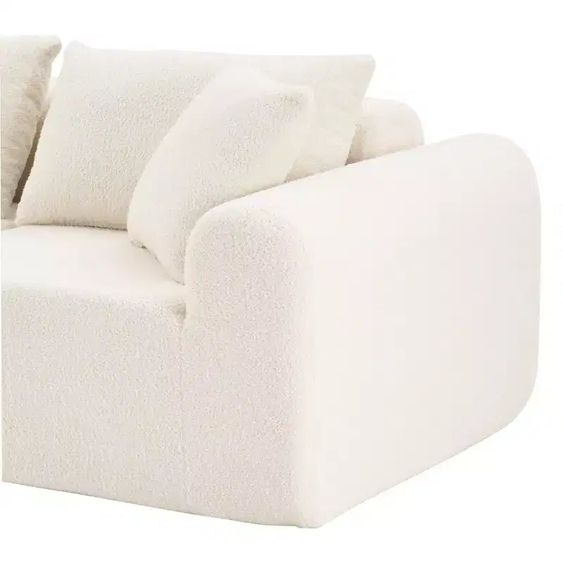 PexFix 104 Divano sezionale modulare oversize con penisola a L, divano moderno imbottito Cloud con cuscini decorativi per soggiorno camera da letto, beige