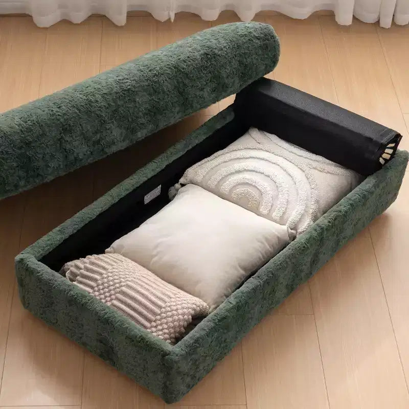 EHMKNP 42 Chaise longue oversize per interni, poltrona divano imbottita con seduta profonda e pouf contenitore