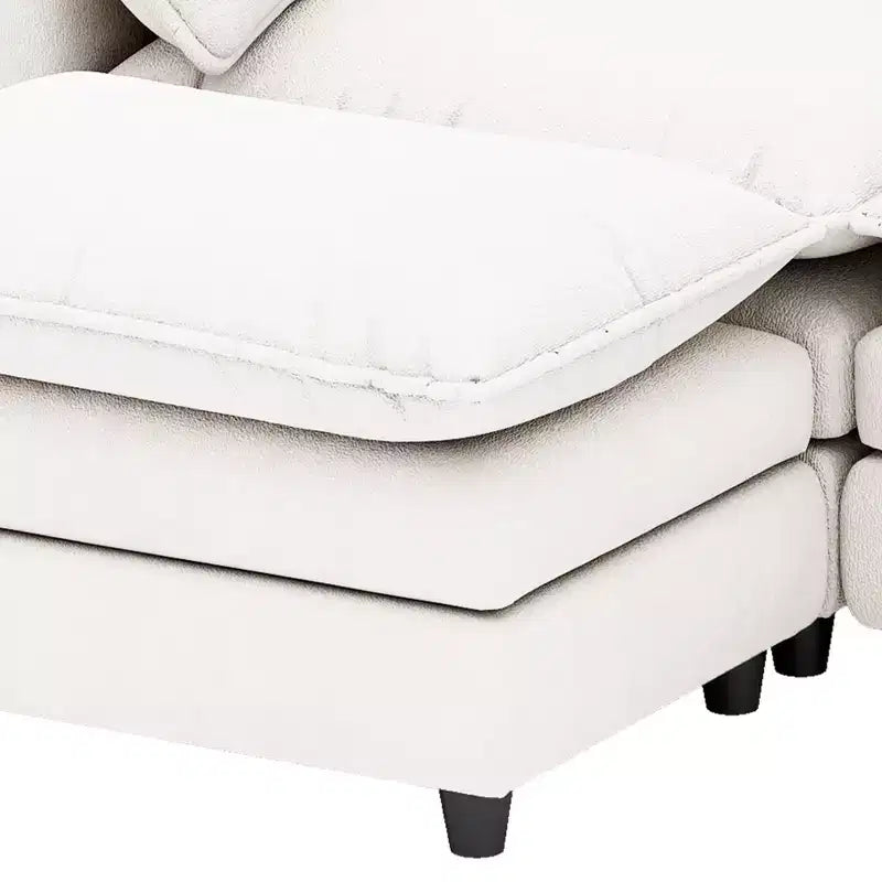 Canapés modulaires en forme de L, canapé nuage rembourré, ensemble de canapés avec poufs 2 places, canapé confortable sans assemblage