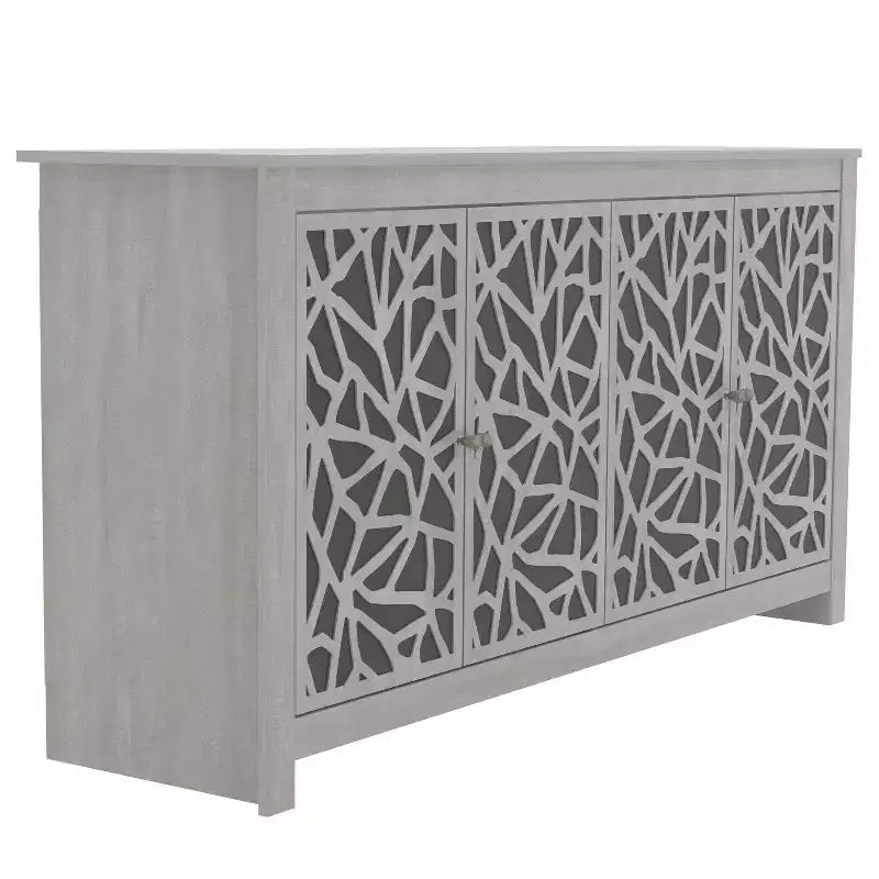 Madia Galano con Ante Decorative Intagliate Nere 58.4 L 15.7 P 30 H