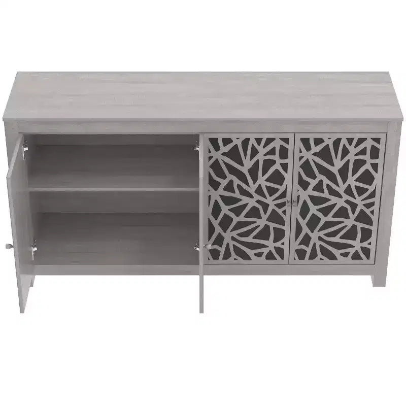 Madia Galano con Ante Decorative Intagliate Nere 58.4 L 15.7 P 30 H