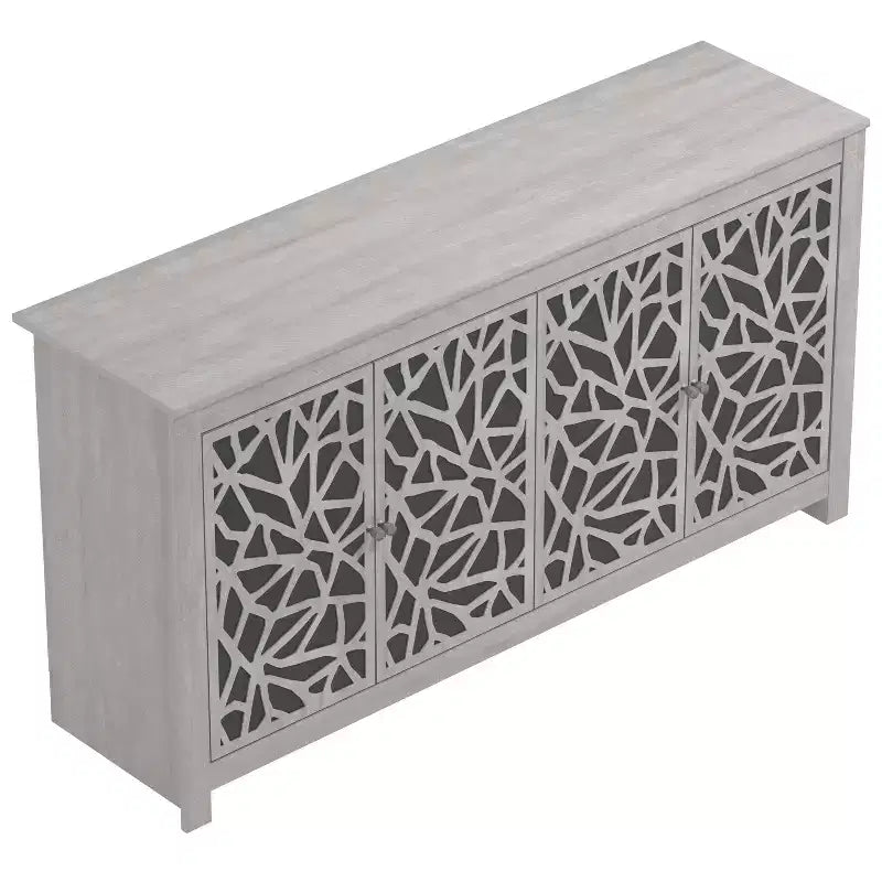 Madia Galano con Ante Decorative Intagliate Nere 58.4 L 15.7 P 30 H