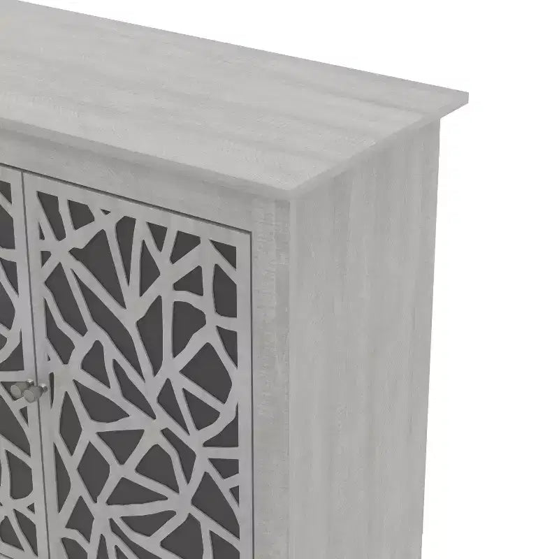 Madia Galano con Ante Decorative Intagliate Nere 58.4 L 15.7 P 30 H