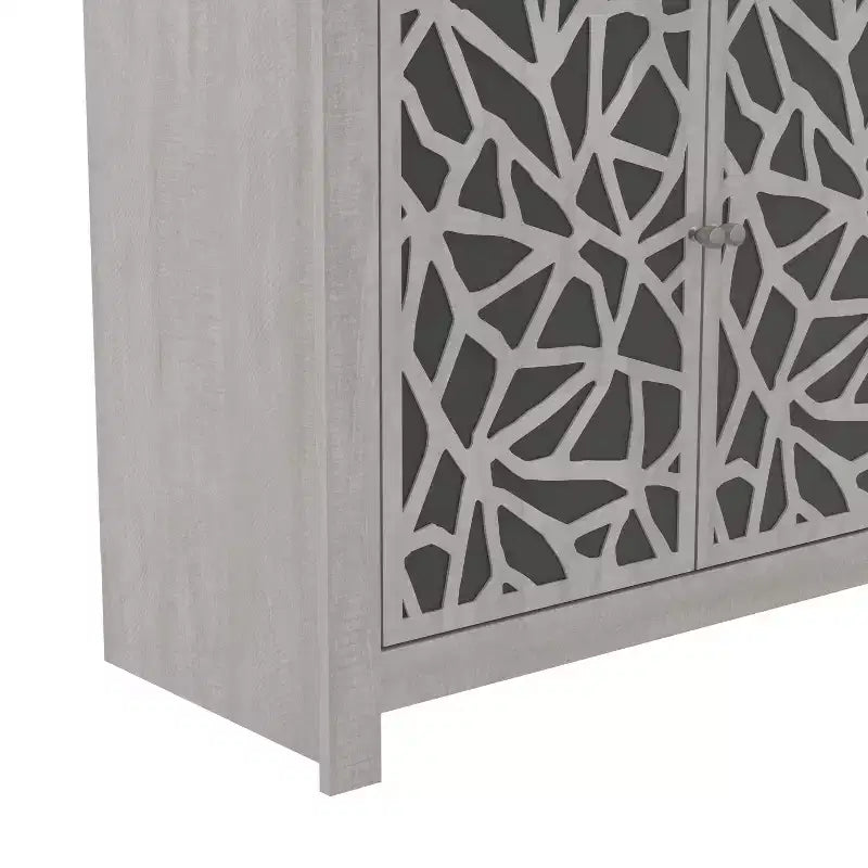 Madia Galano con Ante Decorative Intagliate Nere 58.4 L 15.7 P 30 H