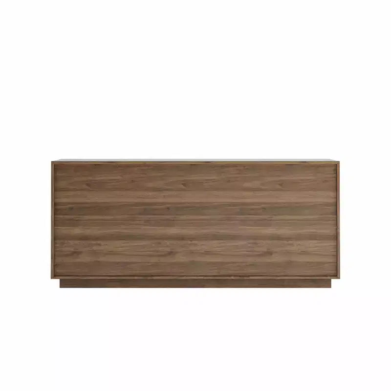 GDFStudio Grella Madia moderna con texture 3D da 59'' con 4 ante e 2 ripiani
