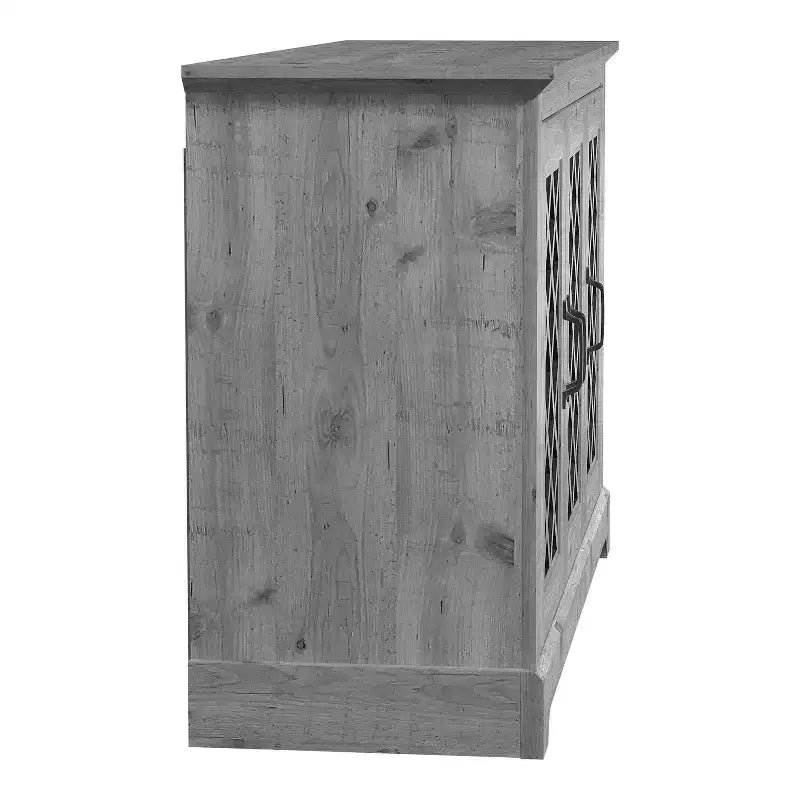 Credenza a 3 ante Galano con vano a giorno a specchio 116 cm L x 40 cm P x 74 cm H