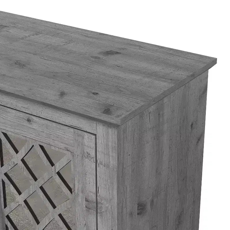 Credenza a 3 ante Galano con vano a giorno a specchio 116 cm L x 40 cm P x 74 cm H