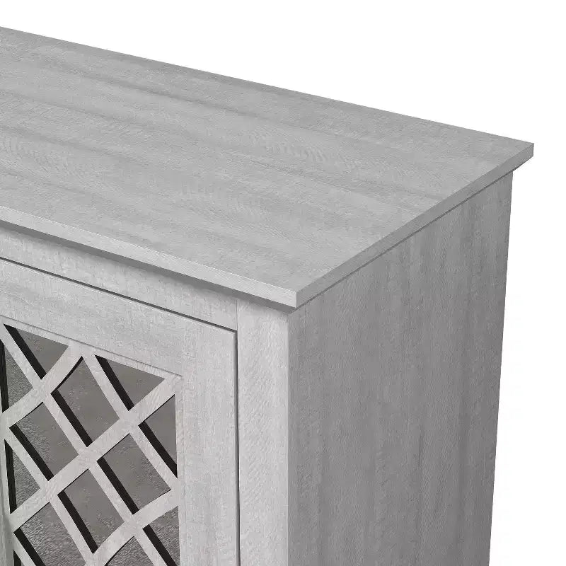 Credenza a 3 ante Galano con vano a giorno a specchio 116 cm L x 40 cm P x 74 cm H