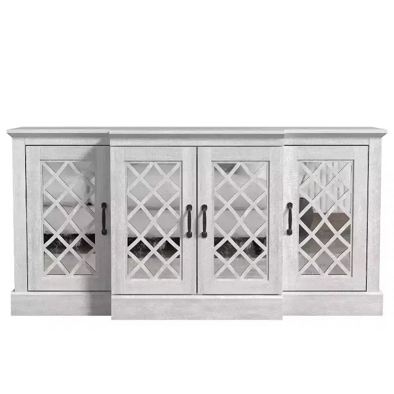 Credenza Galano a 4 ante con ante a specchio intagliate 60,4 L 18,2 P 29,3 H