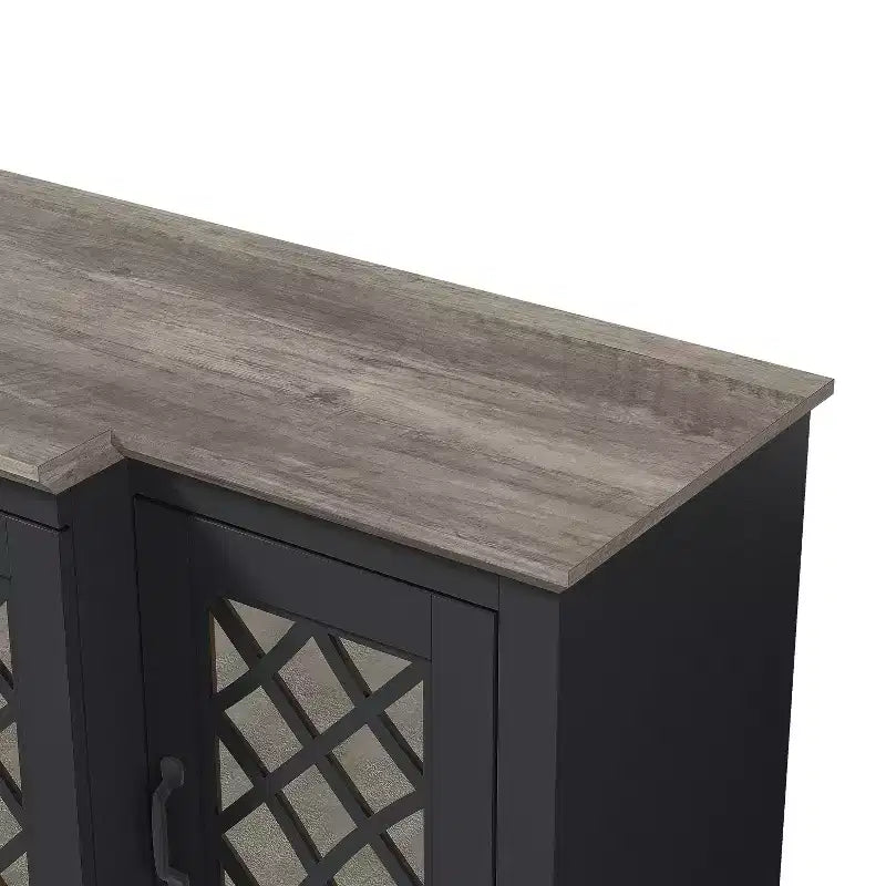 Credenza Galano a 4 ante con ante a specchio intagliate 60,4 L 18,2 P 29,3 H