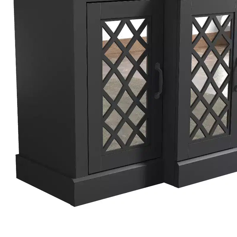 Credenza Galano a 4 ante con ante a specchio intagliate 60,4 L 18,2 P 29,3 H