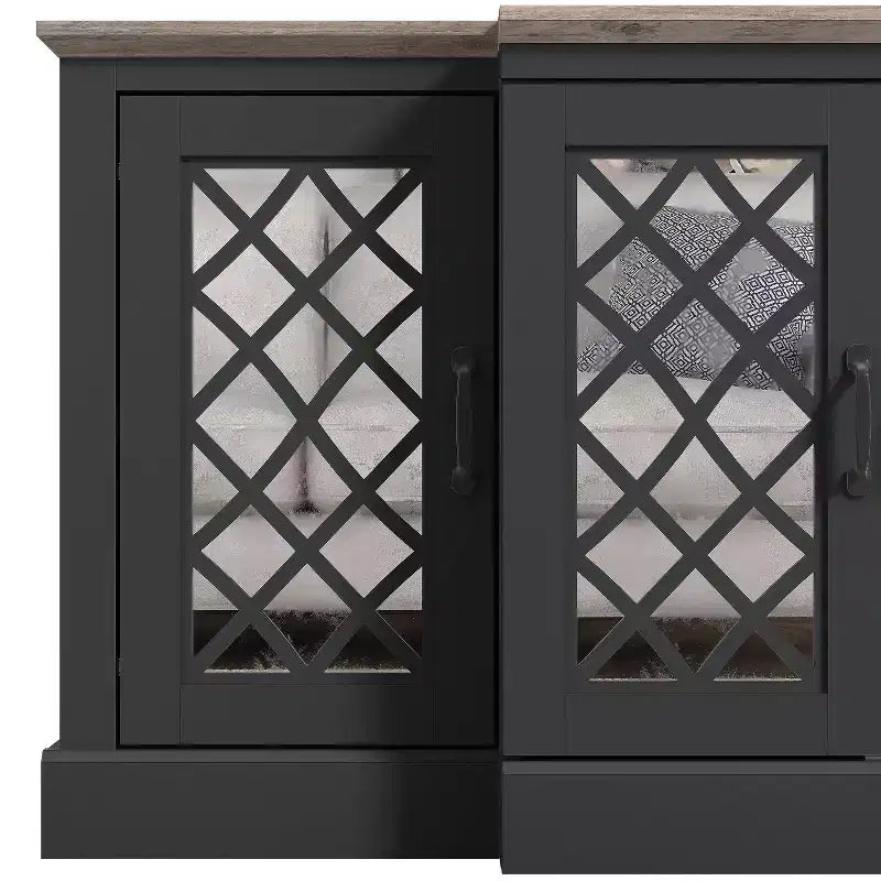 Credenza Galano a 4 ante con ante a specchio intagliate 60,4 L 18,2 P 29,3 H