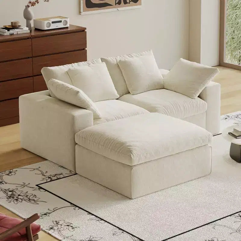 Divano componibile modulare a nuvola Swtroom a forma di L senza ossa da 79 litri, schiuma ad alta densità 35D con braccioli extra larghi, divani componibili a compressione