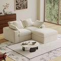 Swtroom 79L-Shaped Boneless Cloud Modular Sectional Sofa, 35D High-Density Foam with Extra-Wide Armrests, Compression Sectional Couches