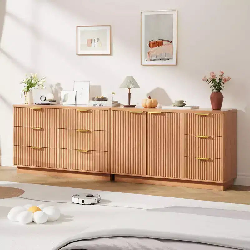 Bahut moderne de 120 cm avec rangement, armoire de cuisine compacte en bois avec 3 tiroirs et étagère, table de buffet pour salle à manger ou salon