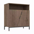 Sideboard Cabinet, Morden Wood Sideboard Buffet, Storage Cabinet with Oblique Door and Adjustable Shelves Brown
