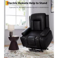 Oversized Power Lift Recliner Chair, Home Theater Seating with Lumbar Support, Adjustable Back and Legs, Elderly Power Recliner Chair for Living Room