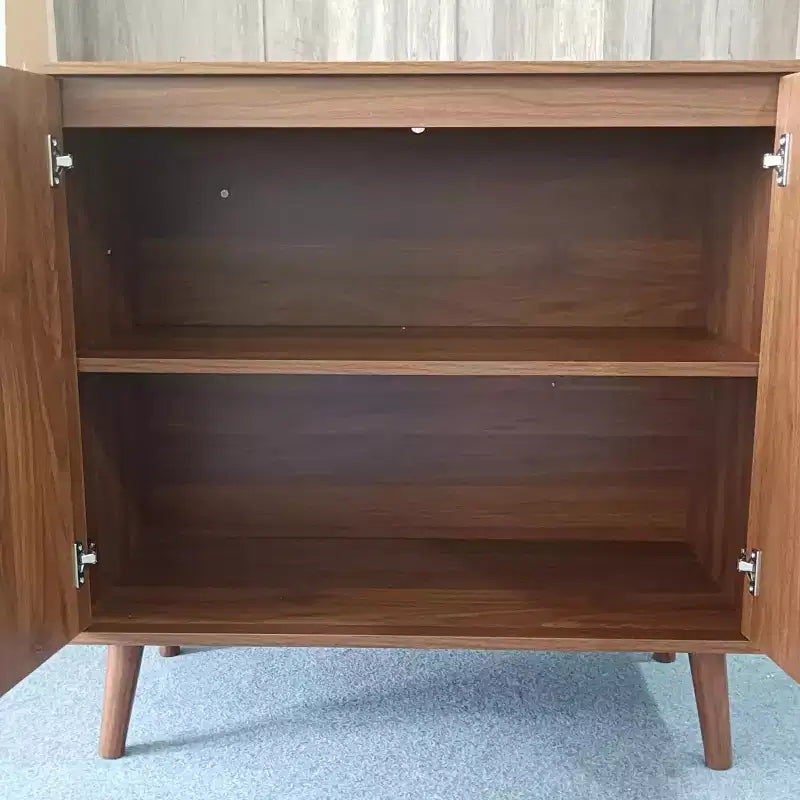 Mobile Contenitore Accent Mid-Century Moderno con Ante e Ripiani, Madia Piccola per Cucina o Soggiorno, Organizzatore - Panipeachy