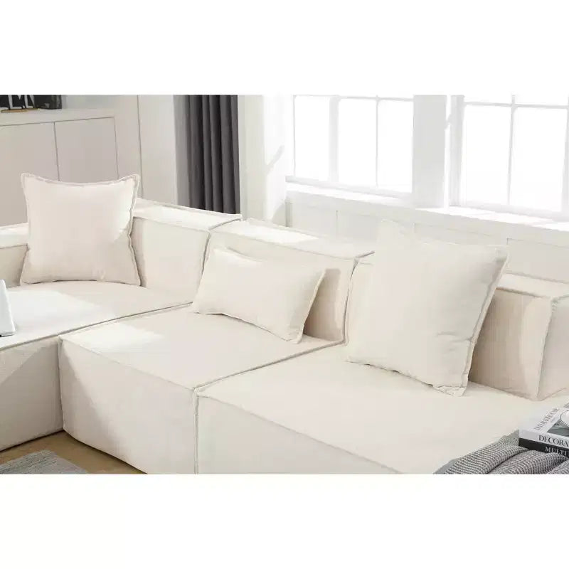 Christopher Knight Home Pyren Divano Componibile Moderno a L a 3 Posti Imbottito da 129,5