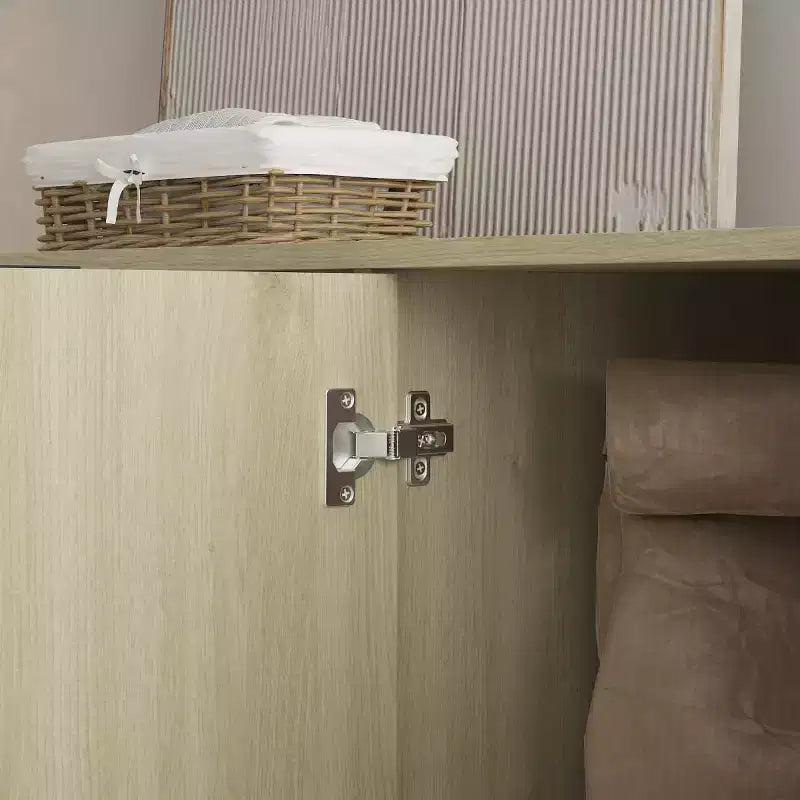 Credenza a buffet moderna con ante e ripiani regolabili, 140 cm, mobile contenitore per ingresso, sala da pranzo o soggiorno - Panipeachy