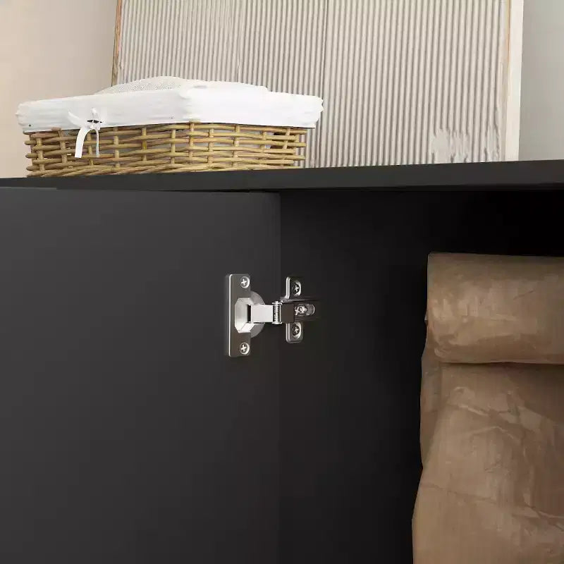 Credenza a buffet moderna con ante e ripiani regolabili, 140 cm, mobile contenitore per ingresso, sala da pranzo o soggiorno - Panipeachy