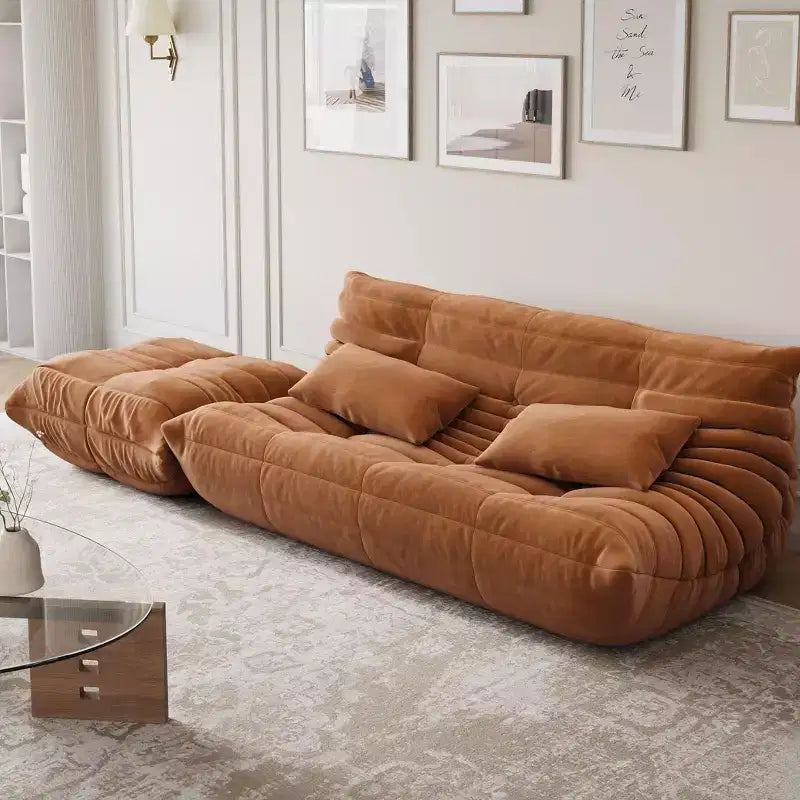 Canapé, fauteuil poire surdimensionné avec repose-pieds, ensemble deux pièces. Causeuse en mousse haute densité 40D, en faux daim pour salon/chambre/bureau.