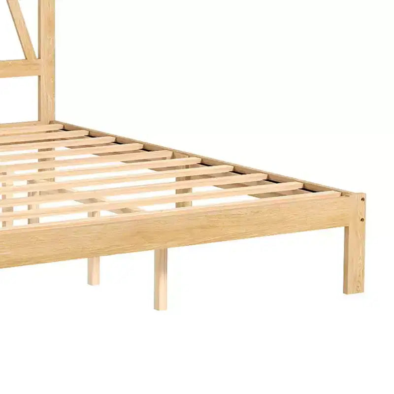 Struttura Letto Matrimoniale con Forte Capacità di Carico, Facile Montaggio, Design Minimalista in Legno per Camera da Letto