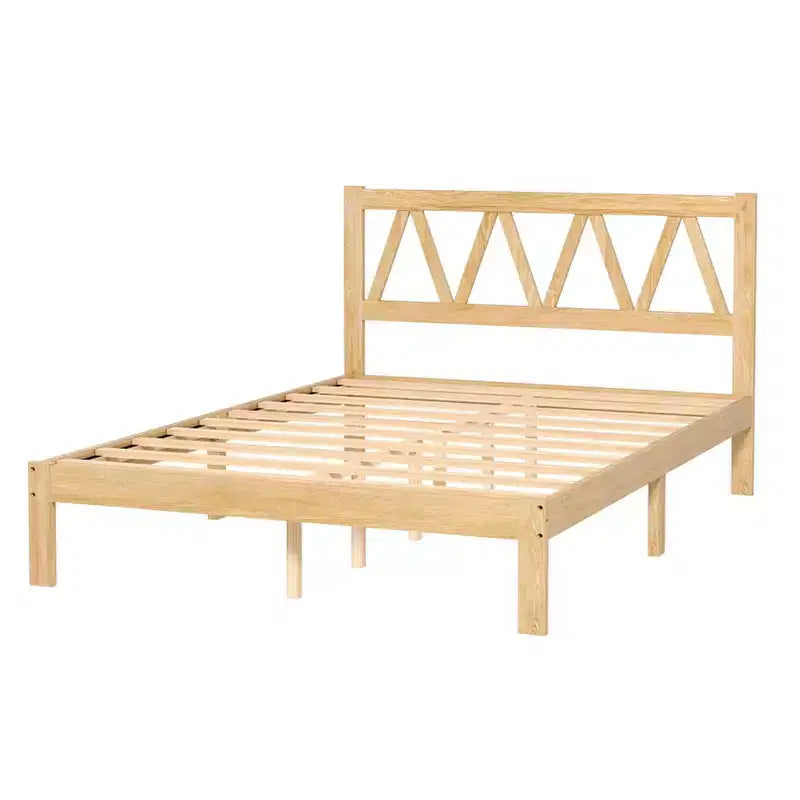Struttura Letto Matrimoniale con Forte Capacità di Carico, Facile Montaggio, Design Minimalista in Legno per Camera da Letto