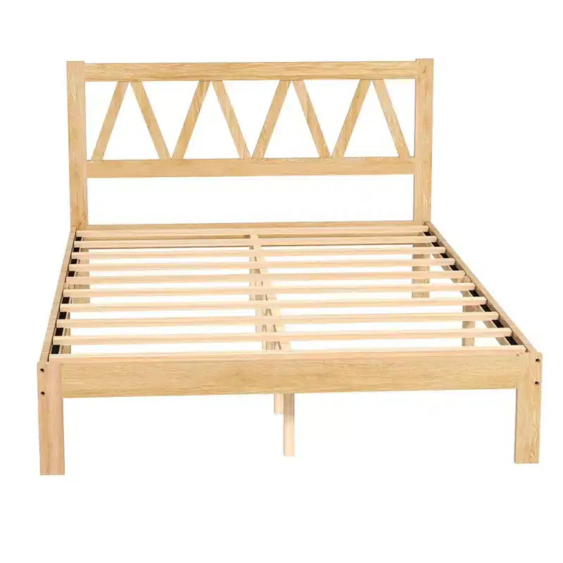 Struttura Letto Matrimoniale con Forte Capacità di Carico, Facile Montaggio, Design Minimalista in Legno per Camera da Letto