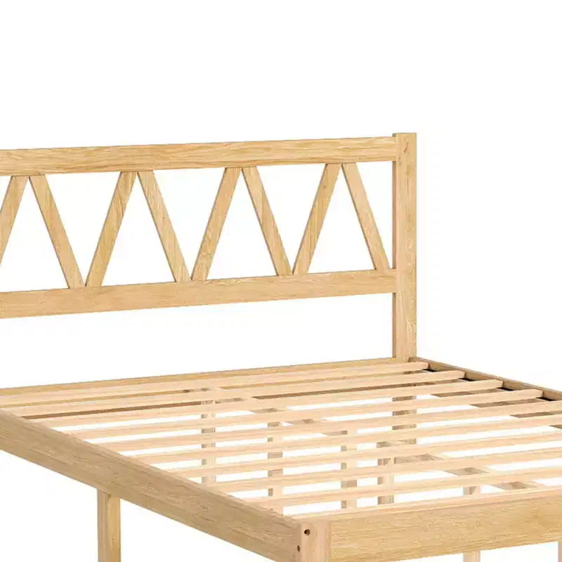 Struttura Letto Matrimoniale con Forte Capacità di Carico, Facile Montaggio, Design Minimalista in Legno per Camera da Letto
