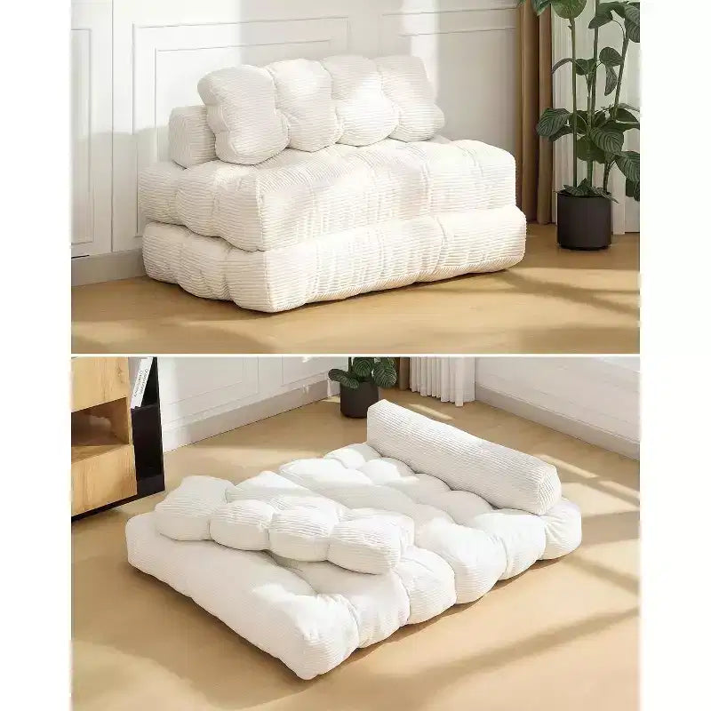 Divano letto pieghevole Acekool 3-in-1 con cuscino, sedia convertibile per soggiorno, camera da letto o ufficio, 79x52x8