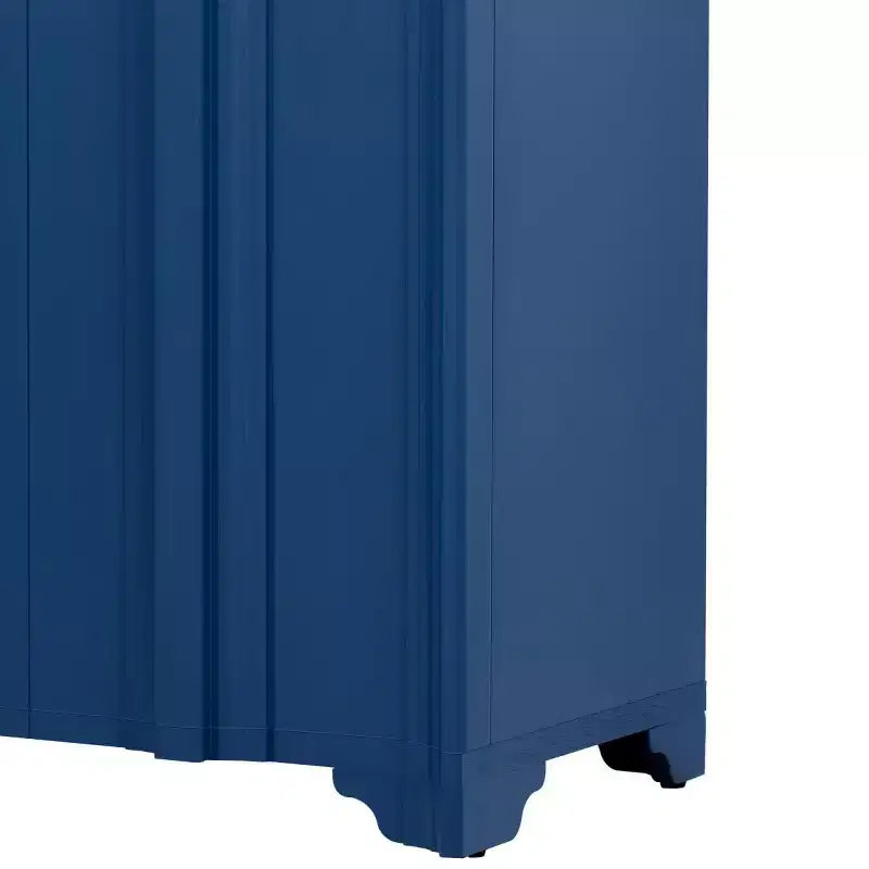 Credenza a 4 ante, mobiletto d'ingresso in legno massello con elementi di design in multistrato di pino impiallacciato