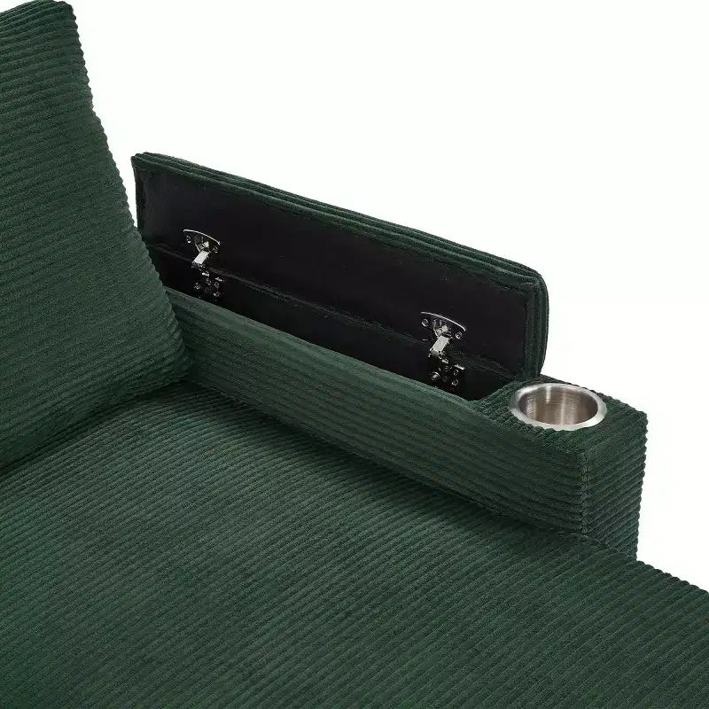 Divano Letto Componibile con Chaise Longue Contenitore, Divano Letto a Sezione a U, Divano Cloud Moderno per Soggiorno o Camera da Letto-Panipeachy