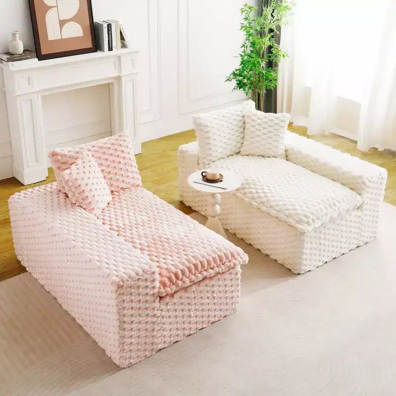 Divano Sezionale Modulare Moderno a Blocchi di Colore, Divano Profondo in Velluto Tartaruga per Soggiorno, Camera da Letto o Appartamento-Panipeachy