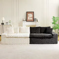 Modern Color-Blocked Modular Sectional Sofa, Deep Seat Turtle Velvet Cloud Sofa for Living Room, Bedroom, or Apartment-Panipeachy