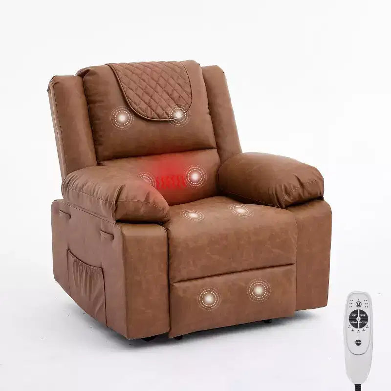 Fauteuil inclinable manuel Acekool, massage et chaleur, réglable à 135°, poches latérales, pour salon et chambre