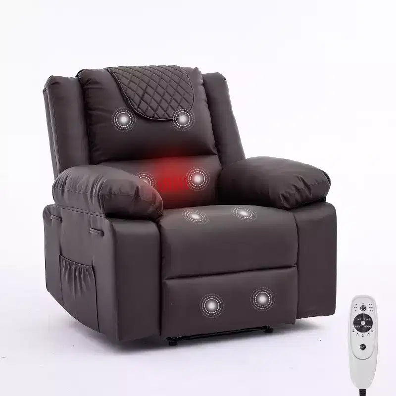 Fauteuil inclinable manuel Acekool, massage et chaleur, réglable à 135°, poches latérales, pour salon et chambre