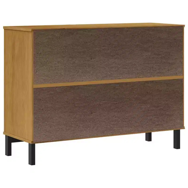 vidaXL FLAM Madia con anta in vetro 110x40x80 cm Legno massello di pino