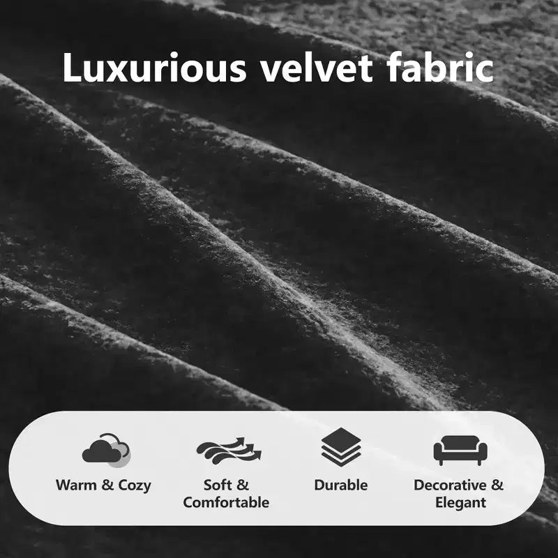 Divano senza struttura Clihome 110 con trapuntatura, tessuto in morbido velluto, divano componibile, spugna ad alta densità 32D, design antiscivolo, design ergonomico della base
